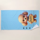 Serviette De Plage Poodle coquin (Devant)