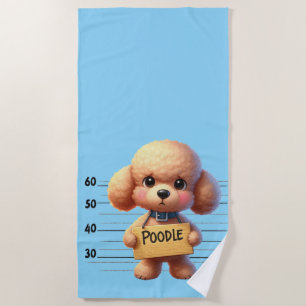 Serviette De Plage Poodle coquin
