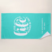 Serviette De Plage Pool Life Turquoise (Devant)