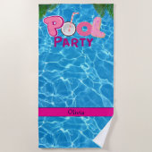 Serviette De Plage Pool Party  (Devant)
