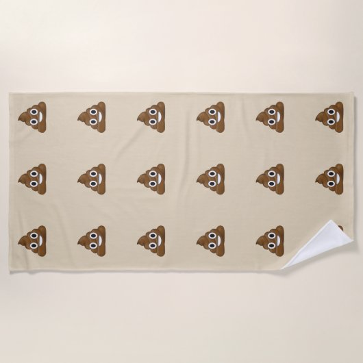 Serviette De Plage Poop Emoji (Devant)