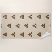Serviette De Plage Poop Emoji (Devant)
