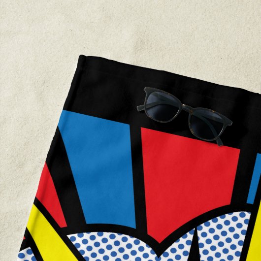 Serviette de plage Pop Art (En situation)