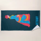 Serviette De Plage Pop Art femme historique en robe bouillonnante per (Devant)