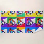 Serviette De Plage Pop Art Jack Russell Terriers (Devant)