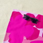 Serviette de plage Popflower rose (En situation)