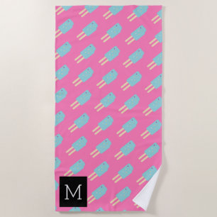 Serviette De Plage Popsicle rose d'été