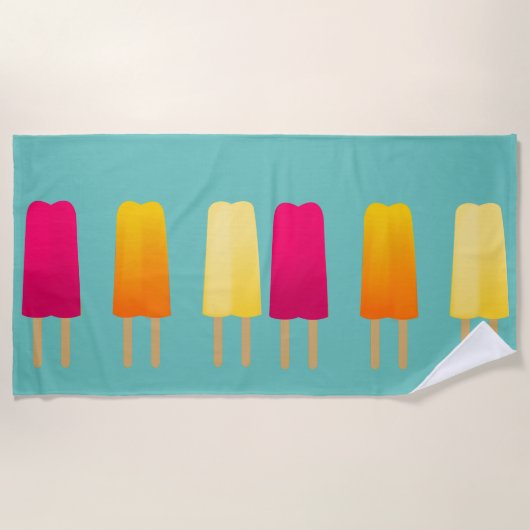 Serviette De Plage Popsicles (Devant)