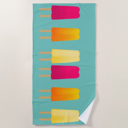 Serviette De Plage Popsicles (Devant)