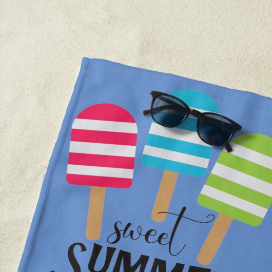 Serviette De Plage Popsicles d'été doux (En situation)