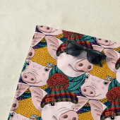 Serviette De Plage Porcs avec le motif de casquettes (En situation)