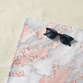 Serviette De Plage Porte en marbre rose (En situation)