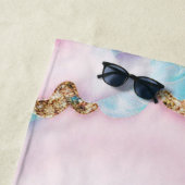 Serviette De Plage Porte rose clair Marbre Collection populaire (En situation)