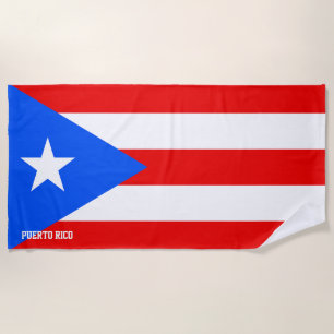Serviette De Plage Porto Rico Drapeau splendide patriotique