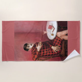Serviette De Plage Portrait de la journaliste Sylvia Von Harden Otto