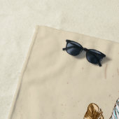 Serviette De Plage Portrait de style de Boho de tigre (En situation)