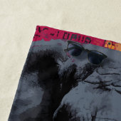 Serviette De Plage Portrait d'éléphant Pop Art Graffiti (En situation)