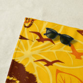 Serviette De Plage Portrait féminin africain avec coucher de soleil (En situation)