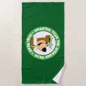 Serviette De Plage Portrait souriant de l'ours de Yogi (Devant)