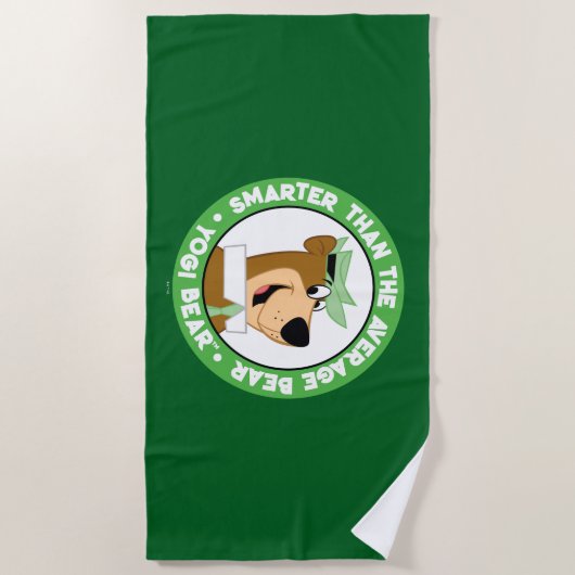 Serviette De Plage Portrait souriant de l'ours de Yogi (Devant)