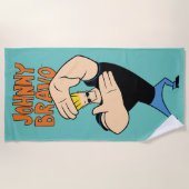 Serviette De Plage Pose de trame photo Johnny Bravo (Devant)