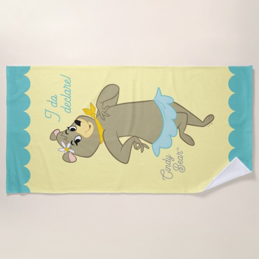 Serviette De Plage Pose Joueuse de Cindy Bear (Devant)