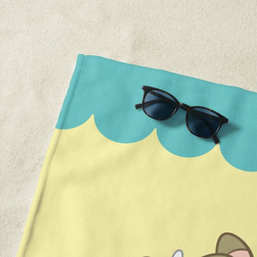 Serviette De Plage Pose Joueuse de Cindy Bear (En situation)