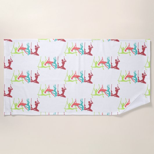 Serviette De Plage Poses de fitness aérien Thunder_Cove  (Devant)