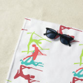 Serviette De Plage Poses de fitness aérien Thunder_Cove  (En situation)