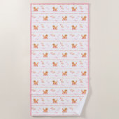 Serviette De Plage Posh Doodle Dog Love Beach Towne (Devant)