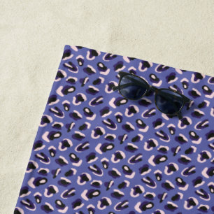 Serviette De Plage Poster de animal Abstrait très peri pourpre
