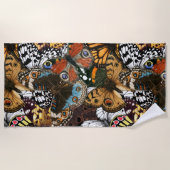 Serviette De Plage Poster de animal. Ailes papillons. (Devant)
