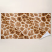 Serviette De Plage Poster de animal crème Brown Giraffe (Devant)