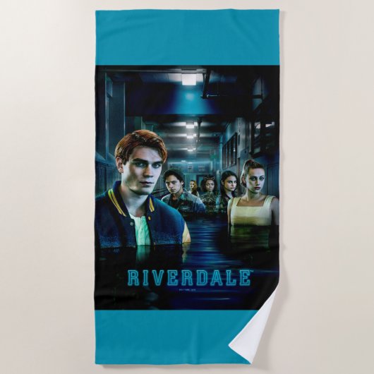 Serviette De Plage Poster de l'allée inondable de Riverdale (Devant)