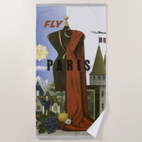 Poster du Vintage voyage Fly Paris France