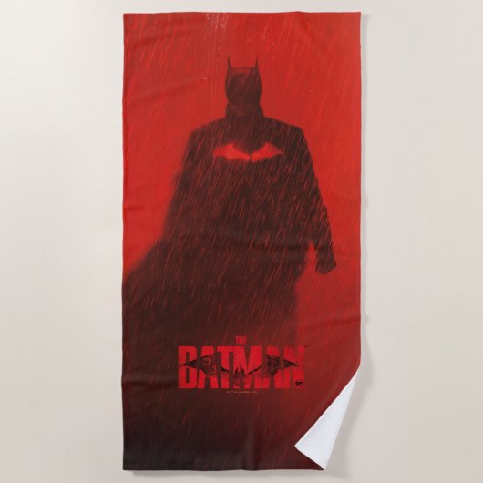 Serviette De Plage Poster graphique de l'affiche du théâtre Batman Re (Devant)