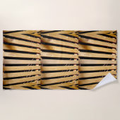 Serviette De Plage Poteaux En Bois, (Devant)