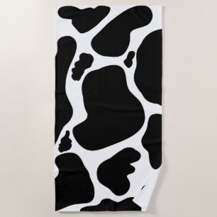 Serviette De Plage Pots de vache noir simple Animal