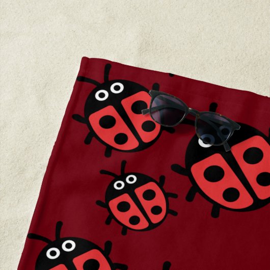 Serviette De Plage Poule à coccinelle (En situation)