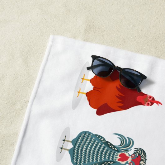 Serviette De Plage  Poulet mou (En situation)