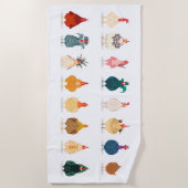 Serviette De Plage  Poulet mou (Devant)