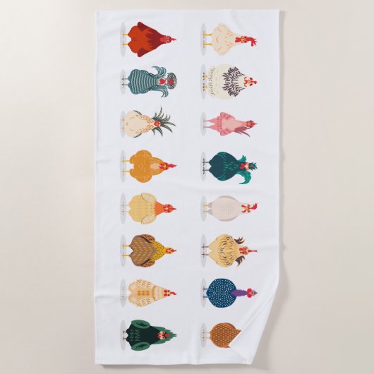 Serviette De Plage Poulet mou (Devant)