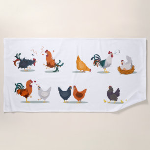 Serviette De Plage Poulet mou