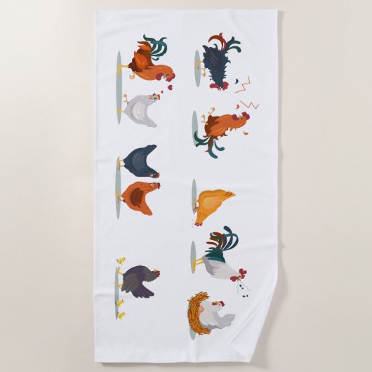 Serviette De Plage Poulet mou (Devant)