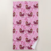 Serviette De Plage Poulets mignons (Devant)
