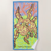 Serviette De Plage Poulpe bimaculé des Caraïbes (Devant)