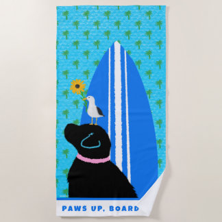 Serviette de plage pour chien de surf Black Lab Is