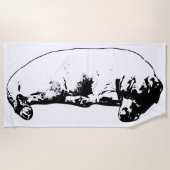 Serviette de plage pour chiens de repos (Devant)