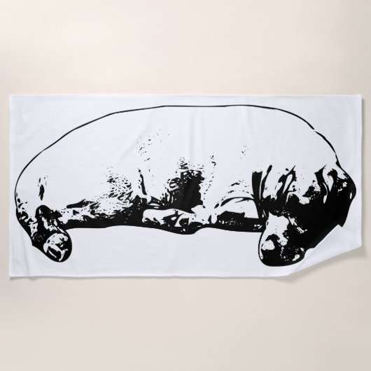 Serviette de plage pour chiens de repos (Devant)