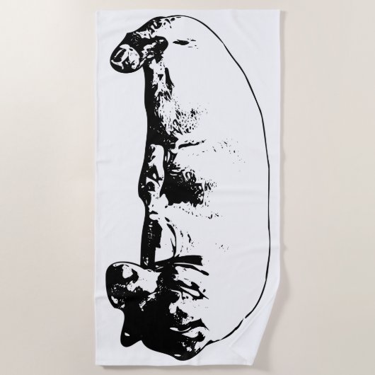 Serviette de plage pour chiens de repos (Devant)
